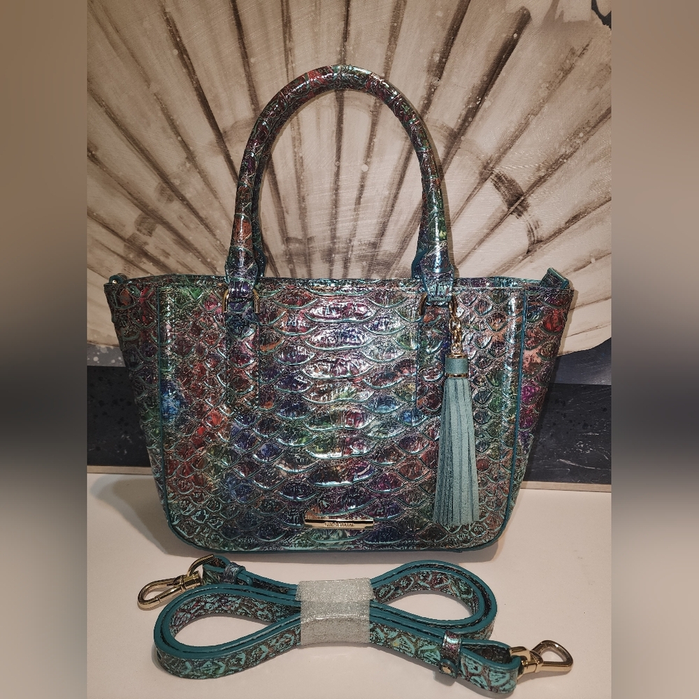 Brahmin Small Ashlee Satchel In Frisky Montego